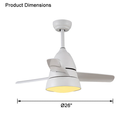 WOMO 3 Blade Tapered Ceiling Fan Lamp-WM5099