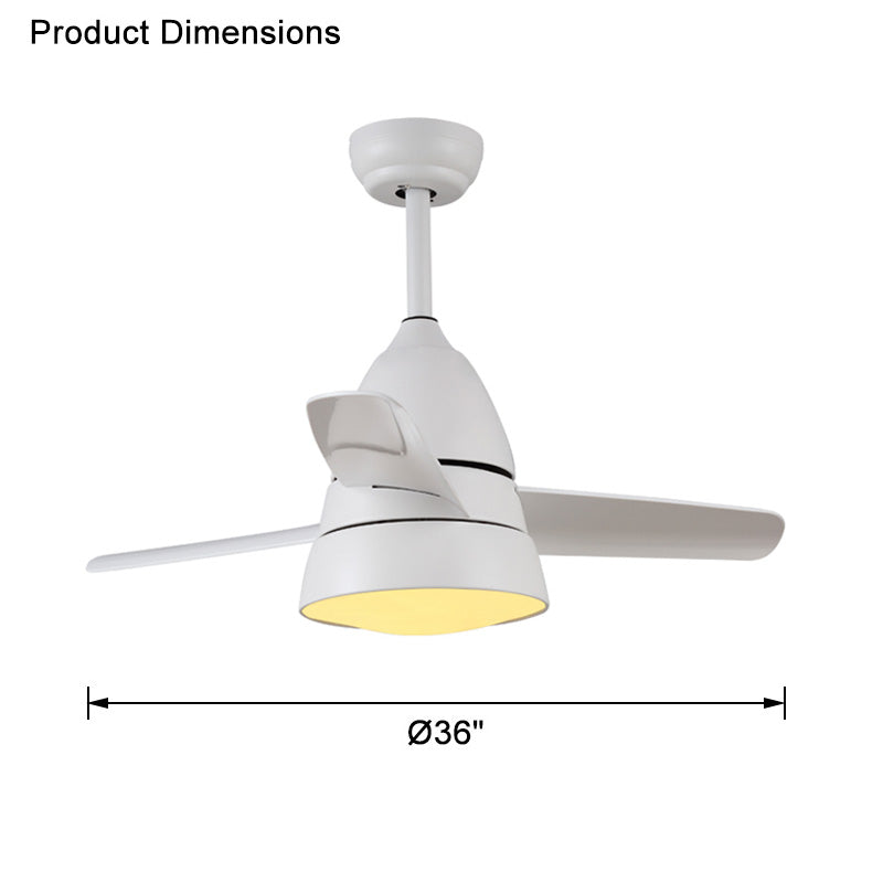 WOMO 3 Blade Tapered Ceiling Fan Lamp-WM5099