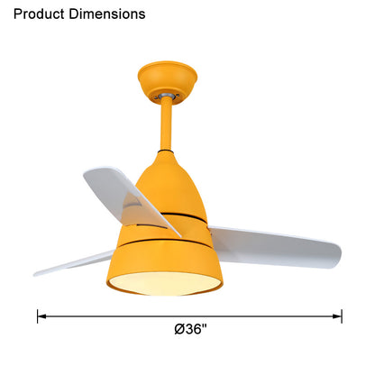 WOMO 3 Blade Tapered Ceiling Fan Lamp-WM5099