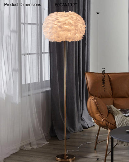 WOMO Feather Tripod Floor Lamp-WM7053