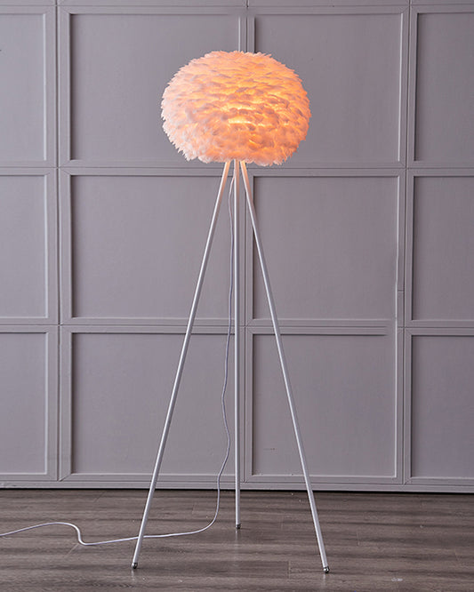 WOMO Feather Tripod Floor Lamp-WM7053