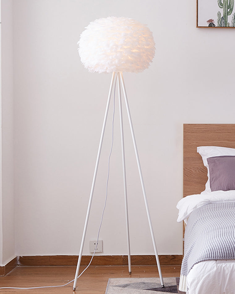 WOMO Feather Tripod Floor Lamp-WM7053