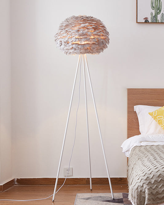 WOMO Feather Tripod Floor Lamp-WM7053