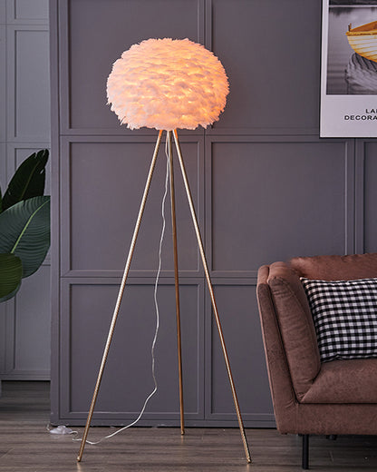 WOMO Feather Tripod Floor Lamp-WM7053