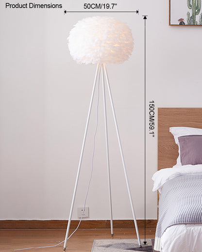 WOMO Feather Tripod Floor Lamp-WM7053