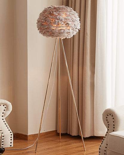 WOMO Feather Tripod Floor Lamp-WM7053