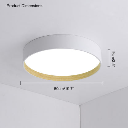 WOMO Oak Grain Round Ceiling Light-WM1017