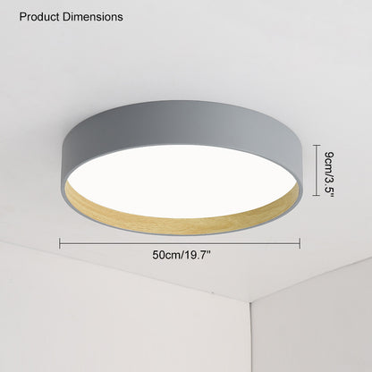 WOMO Oak Grain Round Ceiling Light-WM1017