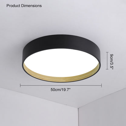 WOMO Oak Grain Round Ceiling Light-WM1017