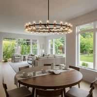 WOMO Hexagonal Crystal Round Chandelier – Arcachon