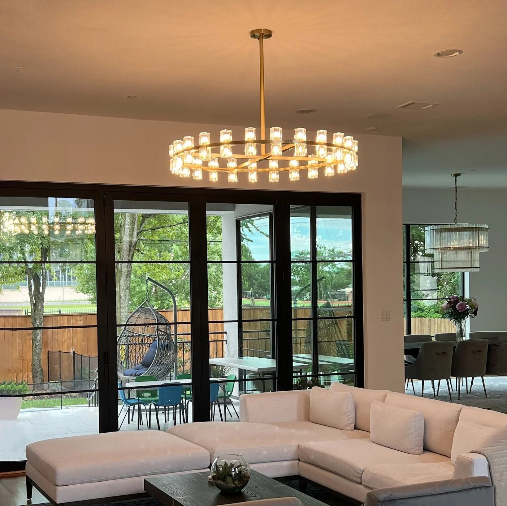 WOMO Hexagonal Crystal Round Chandelier – Arcachon