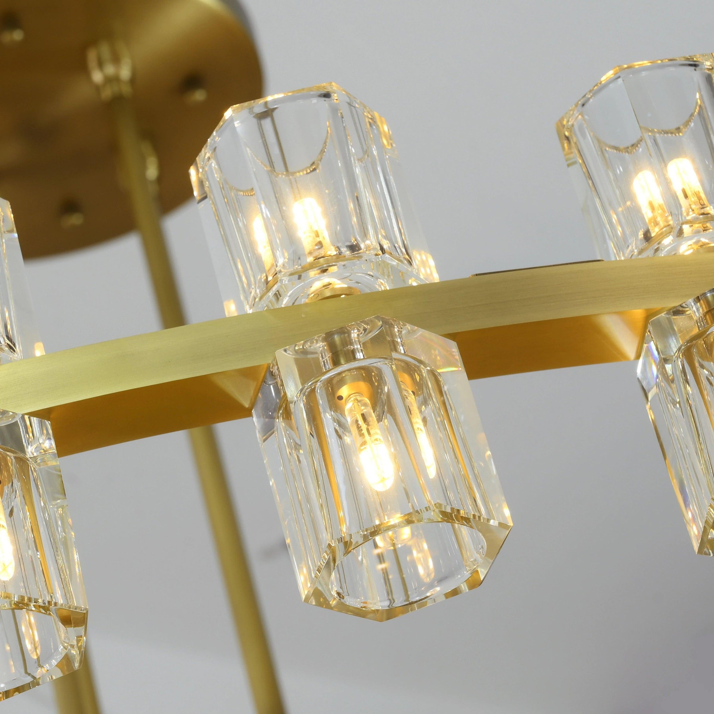 WOMO 60 Inch Hexagonal Crystal Tiered Chandelier – Arcachon