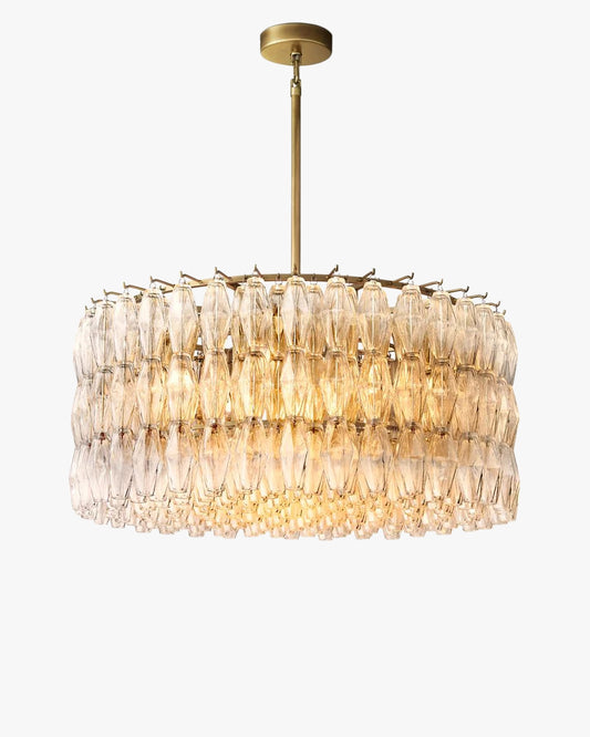 WOMO Clear Murano Glass Round Chandelier - Chiara