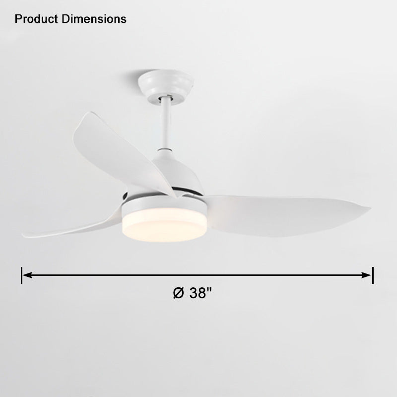 WOMO White Modern Ceiling Fan Lamp-WM5109