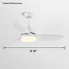 WOMO White Modern Ceiling Fan Lamp-WM5109 thumbnail