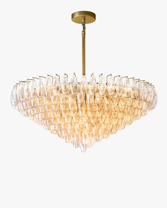 WOMO Clear Murano Glass Tiered Chandelier - Chiara