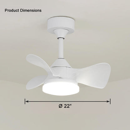 WOMO Small White Ceiling Fan Lamp-WM5110