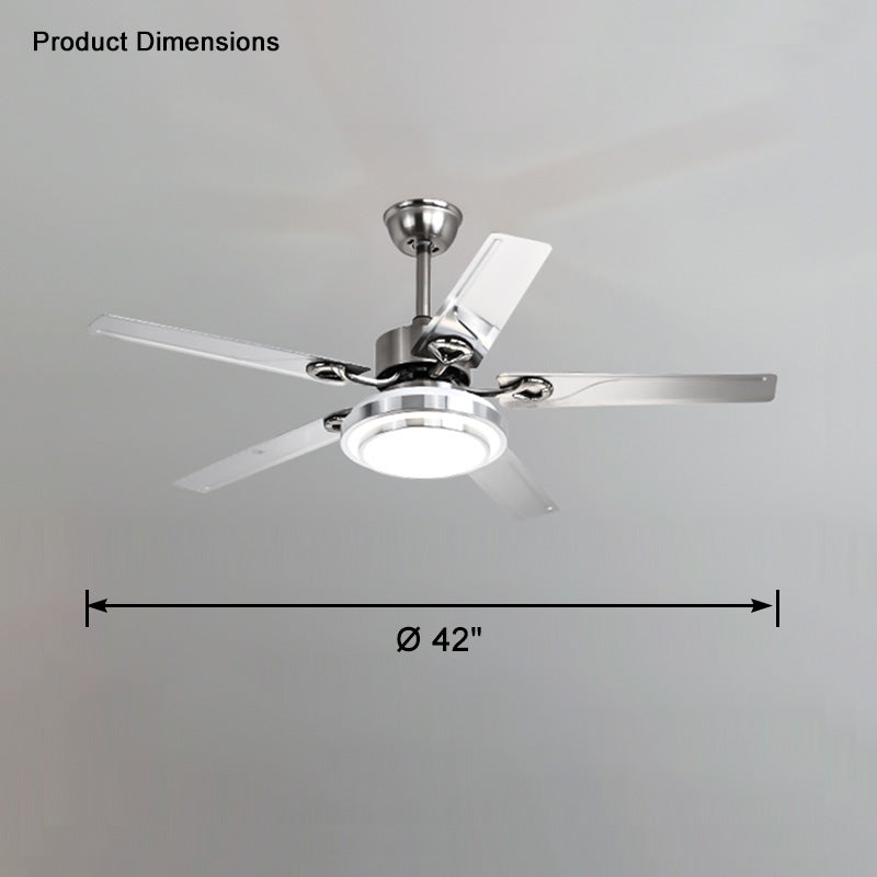 WOMO Slimline Stainless Steel Ceiling Fan Lamp-WM5112