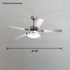 WOMO Slimline Stainless Steel Ceiling Fan Lamp-WM5112 thumbnail