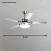 WOMO Slimline Stainless Steel Ceiling Fan Lamp-WM5112 thumbnail