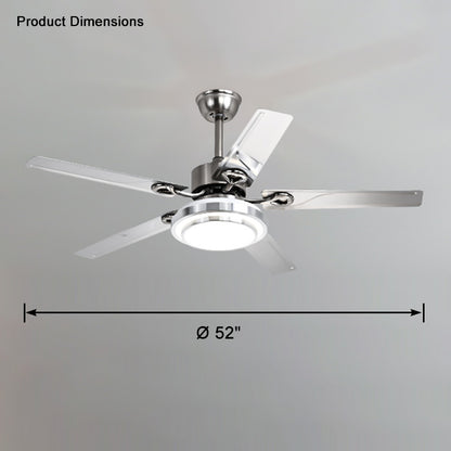 WOMO Slimline Stainless Steel Ceiling Fan Lamp-WM5112