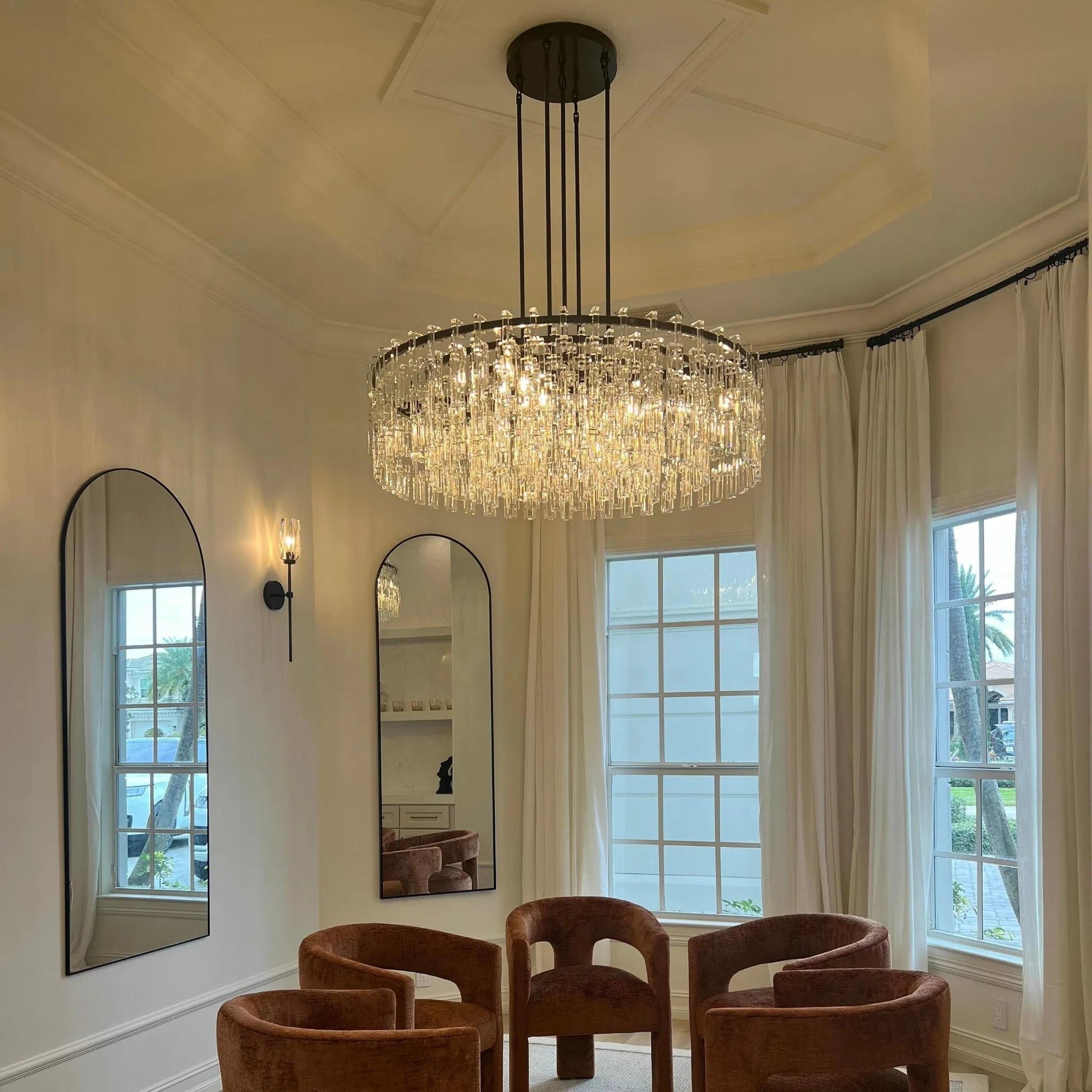WOMO Cascading Chain Crystal Chandelier - Marignan
