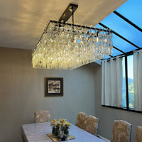 WOMO Chain Crystal Rectangular Chandelier - Marignan