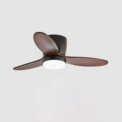 WOMO Mid Century Modern Hugger Ceiling Fan Lamp-WM5115