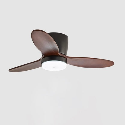 WOMO Mid Century Modern Hugger Ceiling Fan Lamp-WM5115