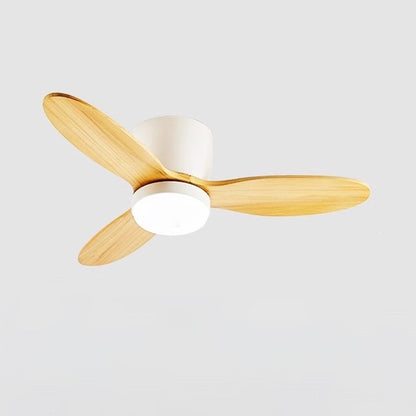 WOMO Mid Century Modern Hugger Ceiling Fan Lamp-WM5115