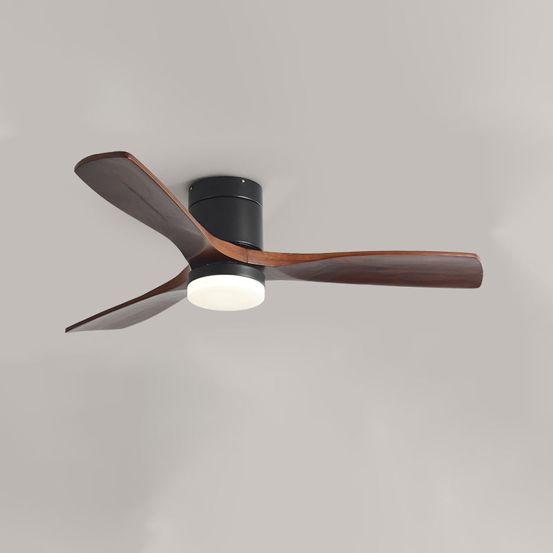 WOMO 3 Wood Blade Hugger Ceiling Fan Lamp-WM5116