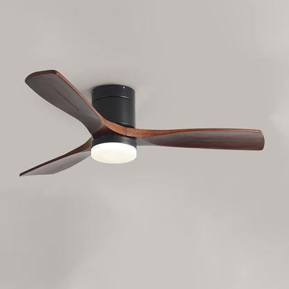 WOMO 3 Wood Blade Hugger Ceiling Fan Lamp-WM5116