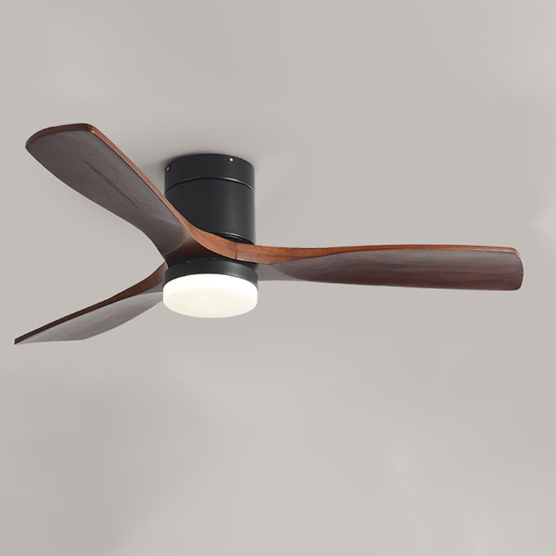 WOMO 3 Wood Blade Hugger Ceiling Fan Lamp-WM5116