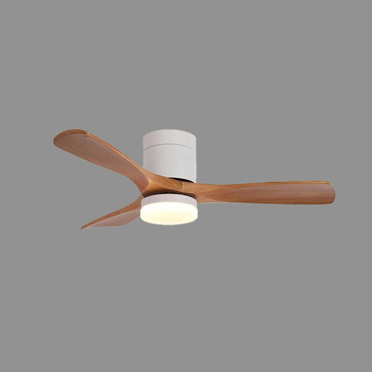 WOMO 3 Wood Blade Hugger Ceiling Fan Lamp-WM5116