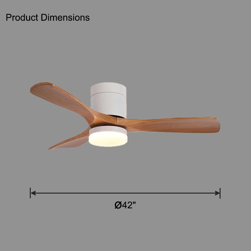 WOMO 3 Wood Blade Hugger Ceiling Fan Lamp-WM5116