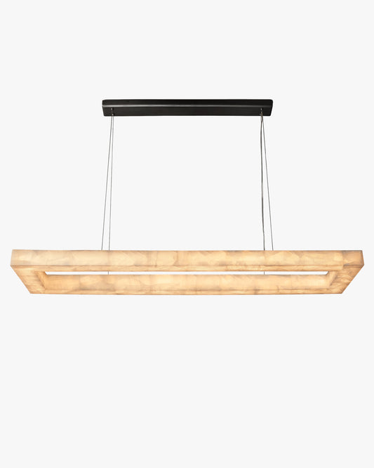 WOMO Lueur Rectangular Alabaster Chandelier - Rivage