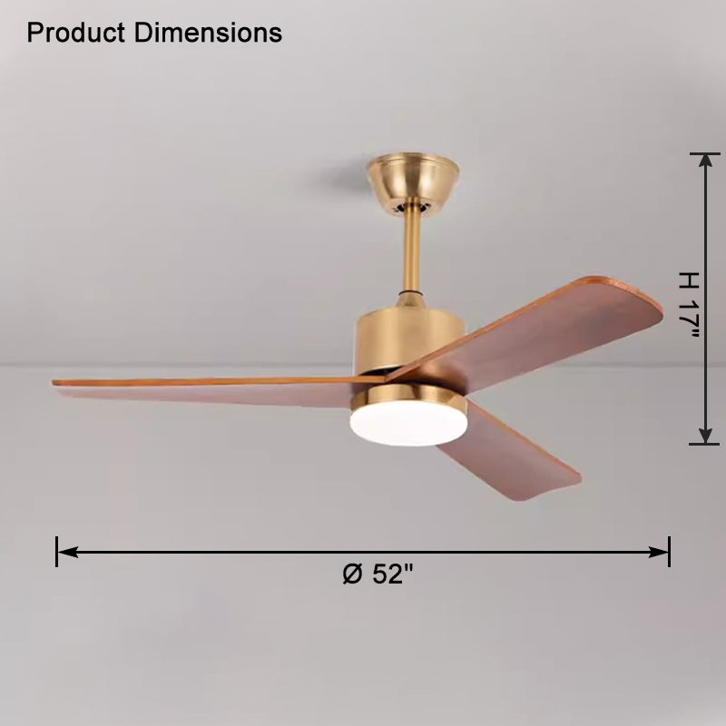 WOMO Mid Century Modern Ceiling Fan Lamp-WM5117