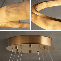 WOMO Lisse Ring Alabaster Chandelier - Rivage