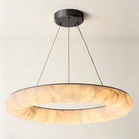 WOMO Lisse Ring Alabaster Chandelier - Rivage