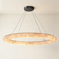 WOMO Lisse Ring Alabaster Chandelier - Rivage
