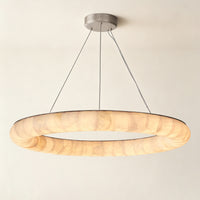 WOMO Lisse Ring Alabaster Chandelier - Rivage