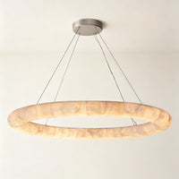 WOMO Lisse Ring Alabaster Chandelier - Rivage
