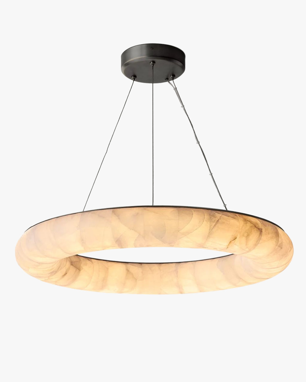 WOMO Lisse Ring Alabaster Chandelier - Rivage