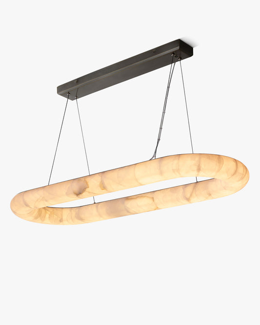WOMO Lisse Linear Alabaster Chandelier - Rivage