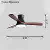 WOMO 3 Wood Blade Hugger Ceiling Fan Lamp-WM5120 thumbnail