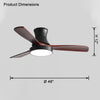WOMO 3 Wood Blade Hugger Ceiling Fan Lamp-WM5120 thumbnail