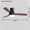 WOMO 3 Wood Blade Hugger Ceiling Fan Lamp-WM5120 thumbnail