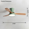 WOMO 3 Wood Blade Hugger Ceiling Fan Lamp-WM5120 thumbnail
