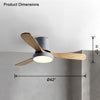 WOMO 3 Wood Blade Hugger Ceiling Fan Lamp-WM5120 thumbnail