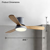 WOMO 3 Wood Blade Hugger Ceiling Fan Lamp-WM5120 thumbnail